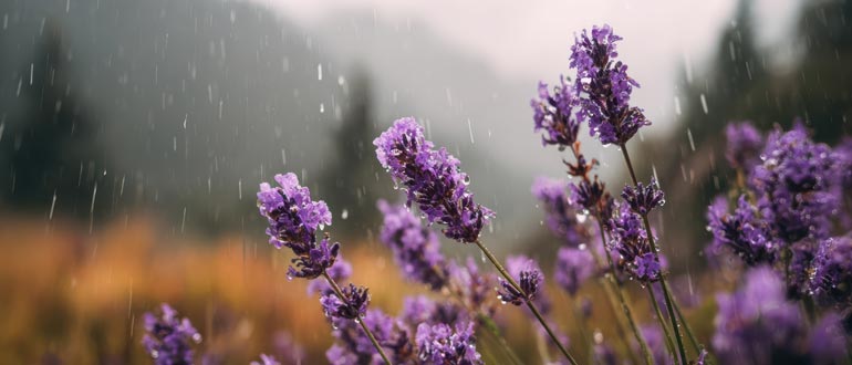Lavender plant with fragrant purple flower spikes and silvery-green foliage growing in a sunny garden, attracting pollinators and adding vibrant color.